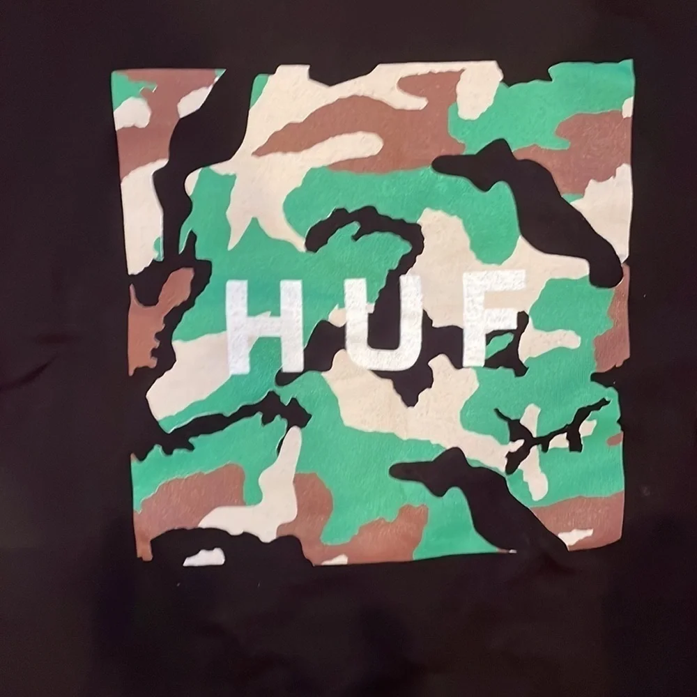 🍒Mens HUF t-shirt🍒 NWOT BLACK SizeXL - Picture 3 of 4